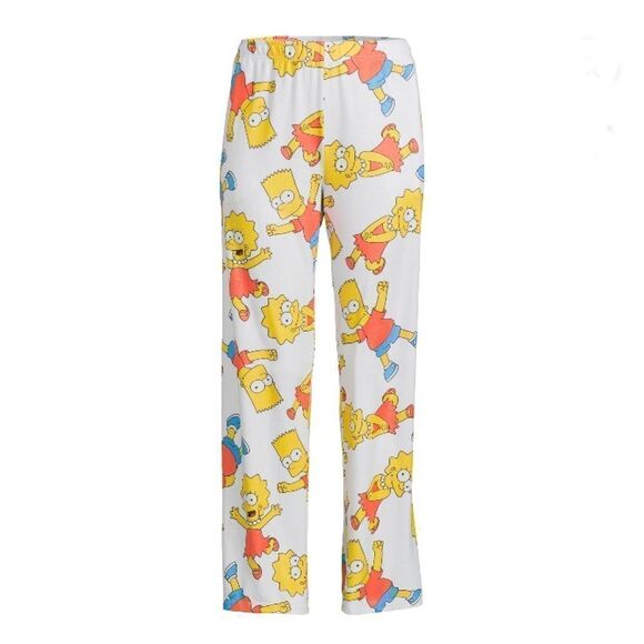 The Simpsons Lisa and Bart Print Soft Lounge Pajama Sleep Pants, Size 3X - Picture 2 of 6